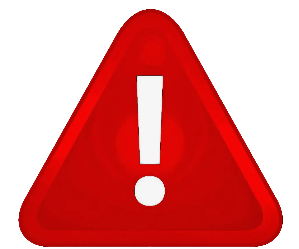 Red Warning Sign with Exclamation Mark