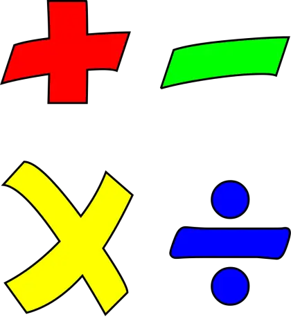 Colorful Math Symbols