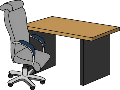 Office Chair and Desk
