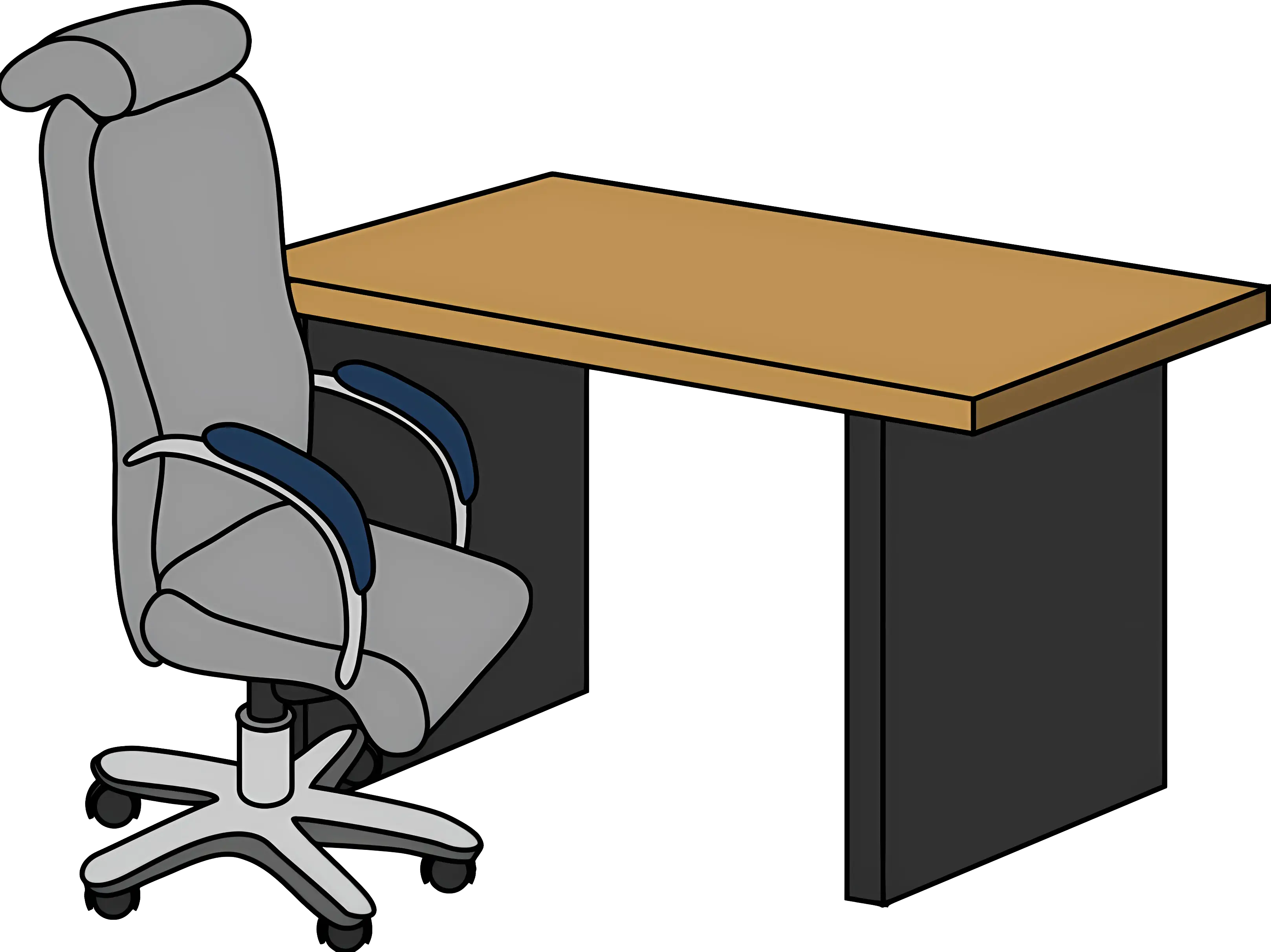 Office Chair and Desk
