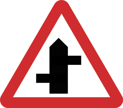 Road Junction Warning Symbol Signage