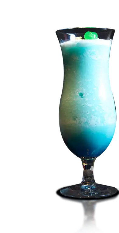 Tropical Blue Cocktail in a Stylish Glass