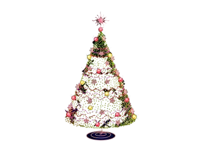 Beautiful Christmas Tree with Ornaments