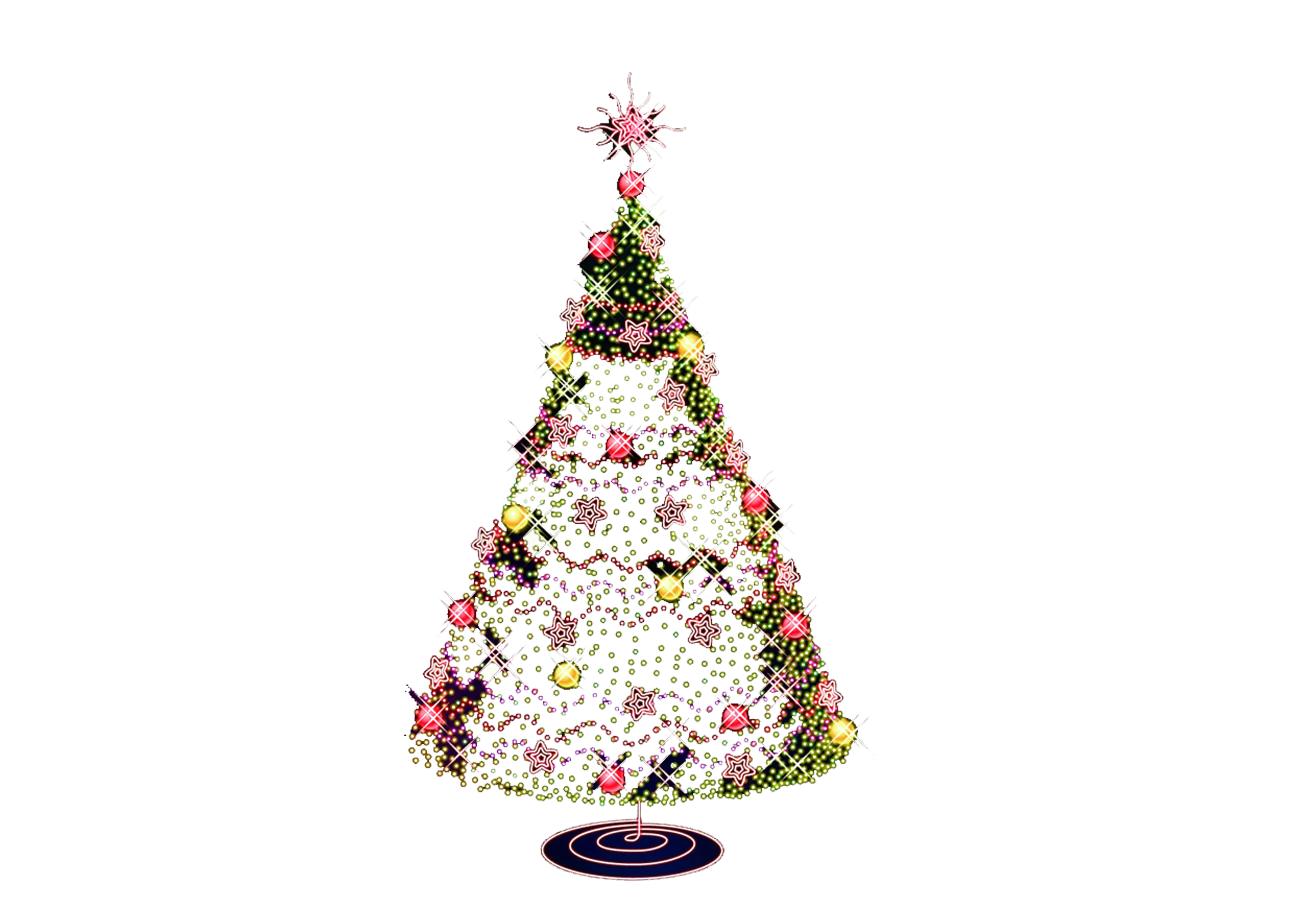 Beautiful Christmas Tree with Ornaments