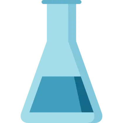Blue Laboratory Flask Illustration