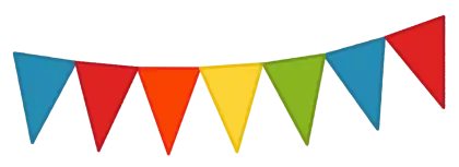 Bright and Cheerful Colorful Pennant Bunting