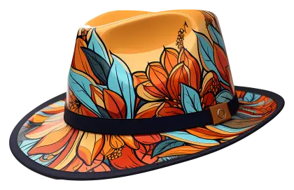 Stylish Fedora Hat with Floral Design