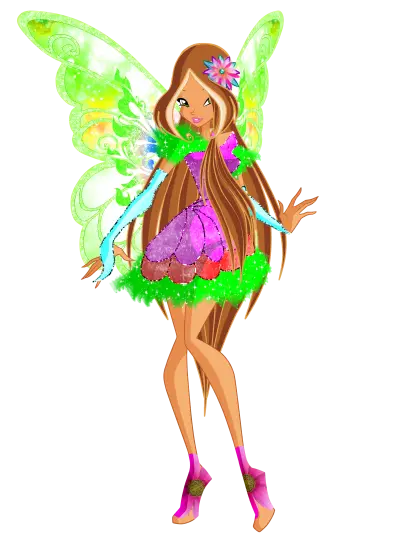 Fantasy Fairy Character with Glittering Wings