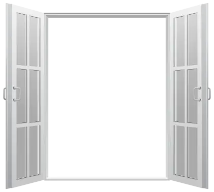 Open White Window Frame Design