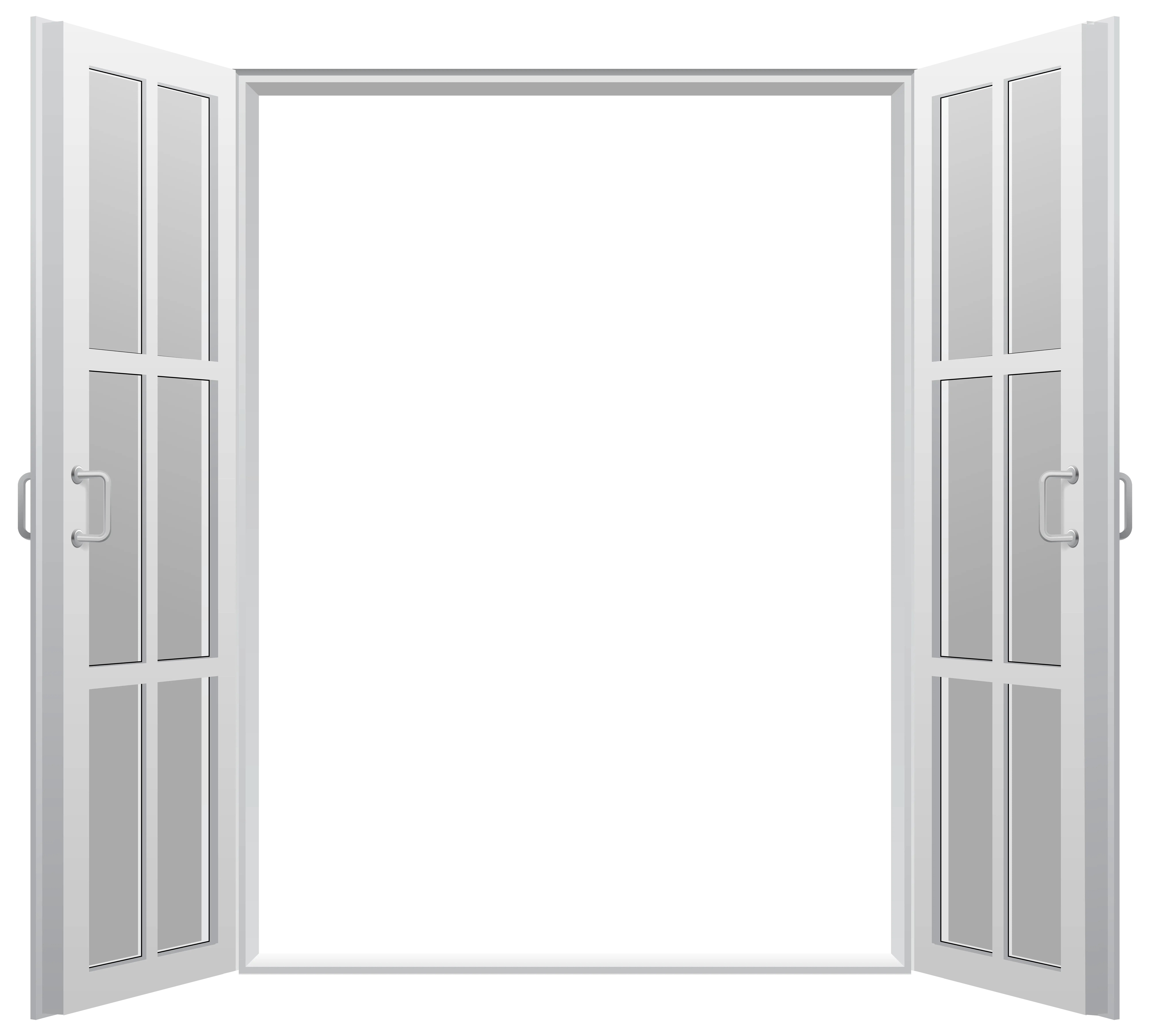 Open White Window Frame Design