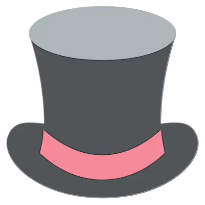 Top Hat With Pink Band