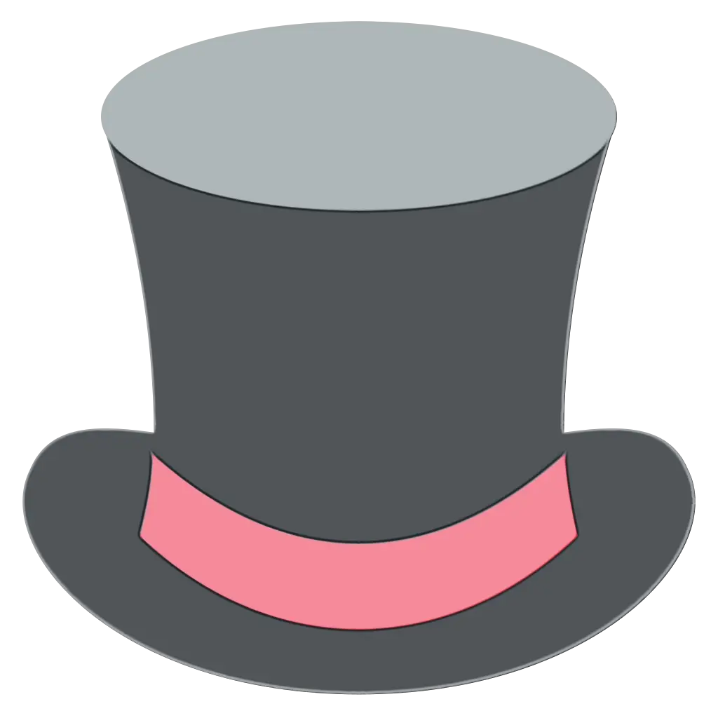Top Hat With Pink Band