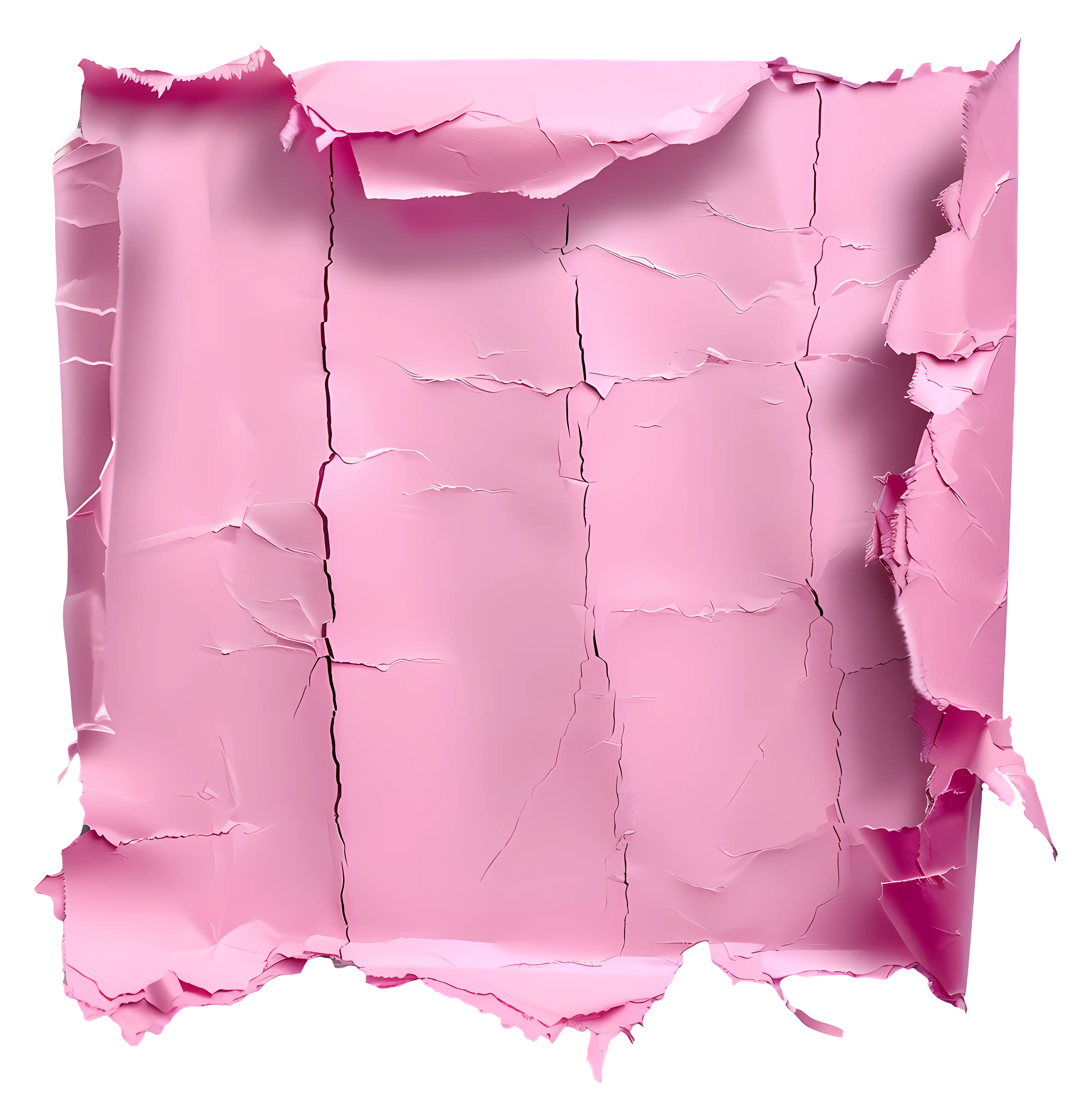 Ripped Pink Paper Texture with Torn Edges