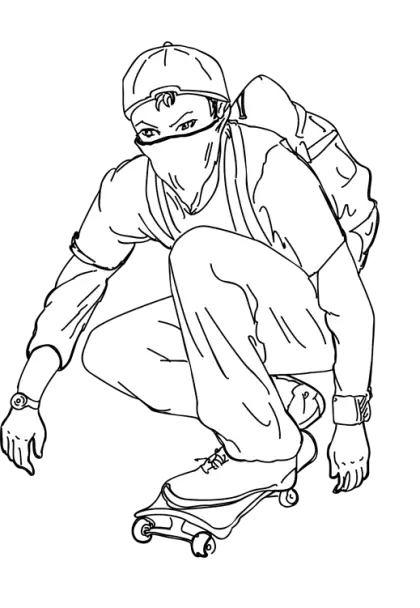 Urban Skateboarder Illustration