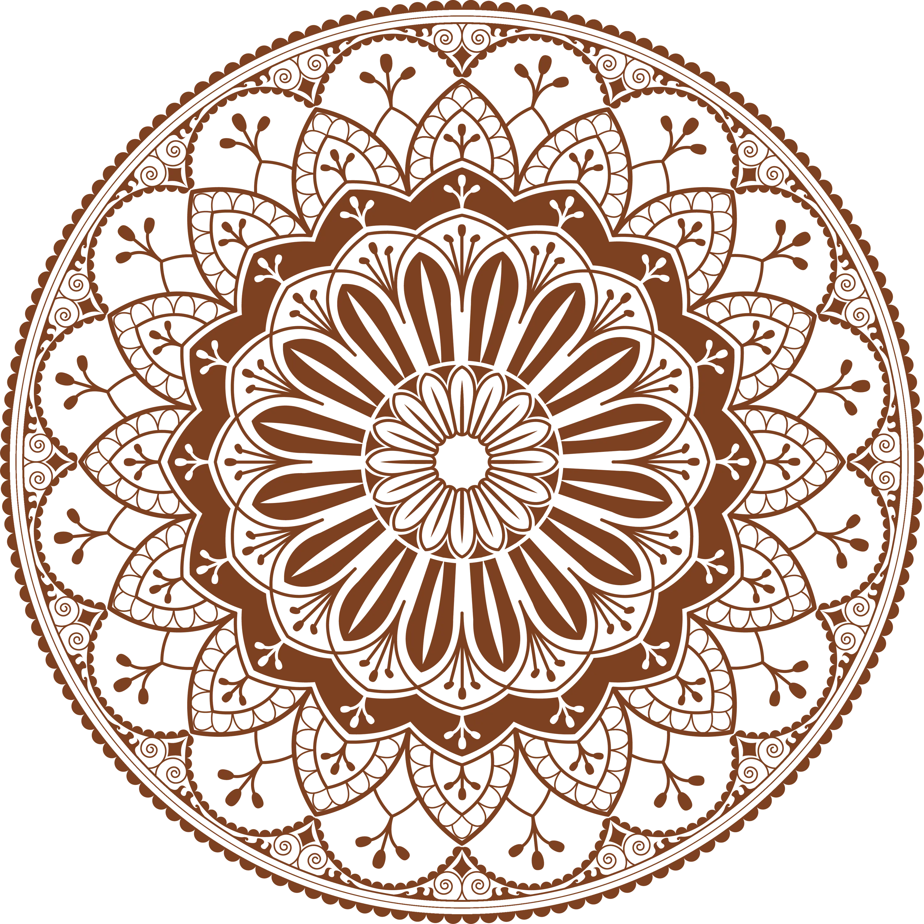 Intricate Brown Mandala Design