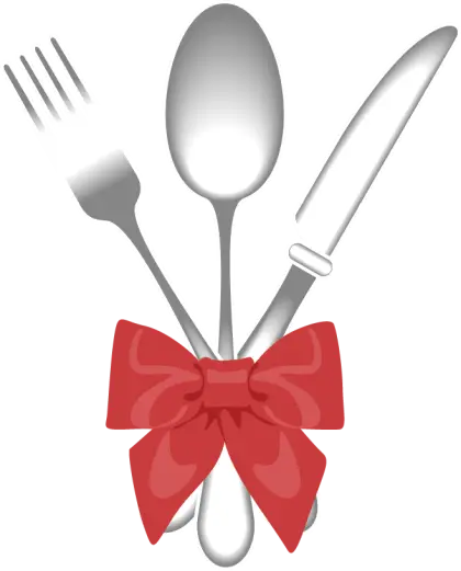 Cutlery with Red Bow for Festive Dining