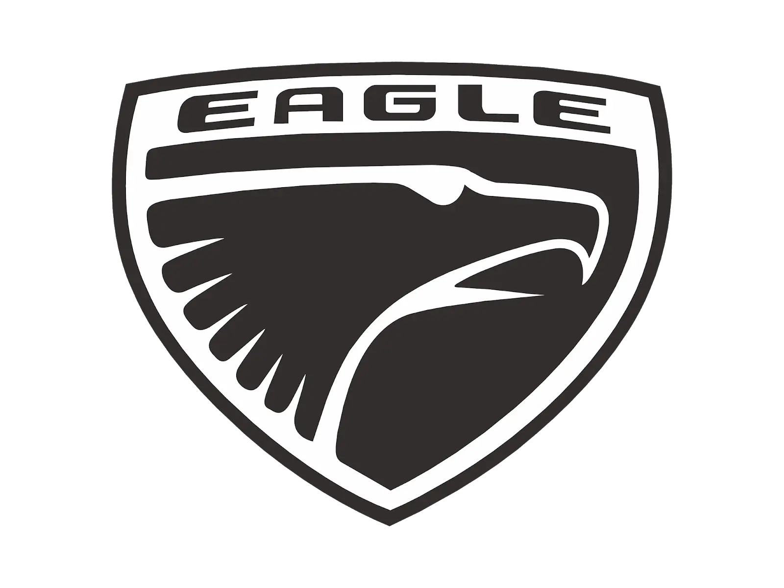 Eagle Logo in Black and White Design