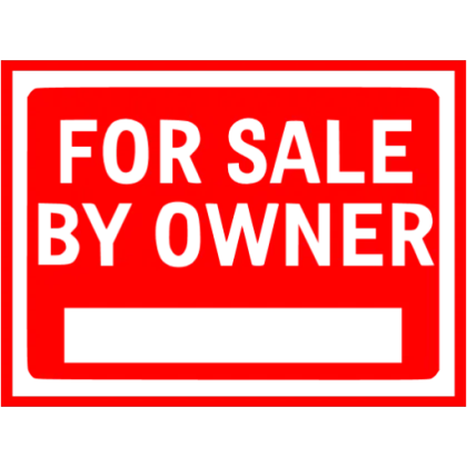 Red For Sale By Owner Sign