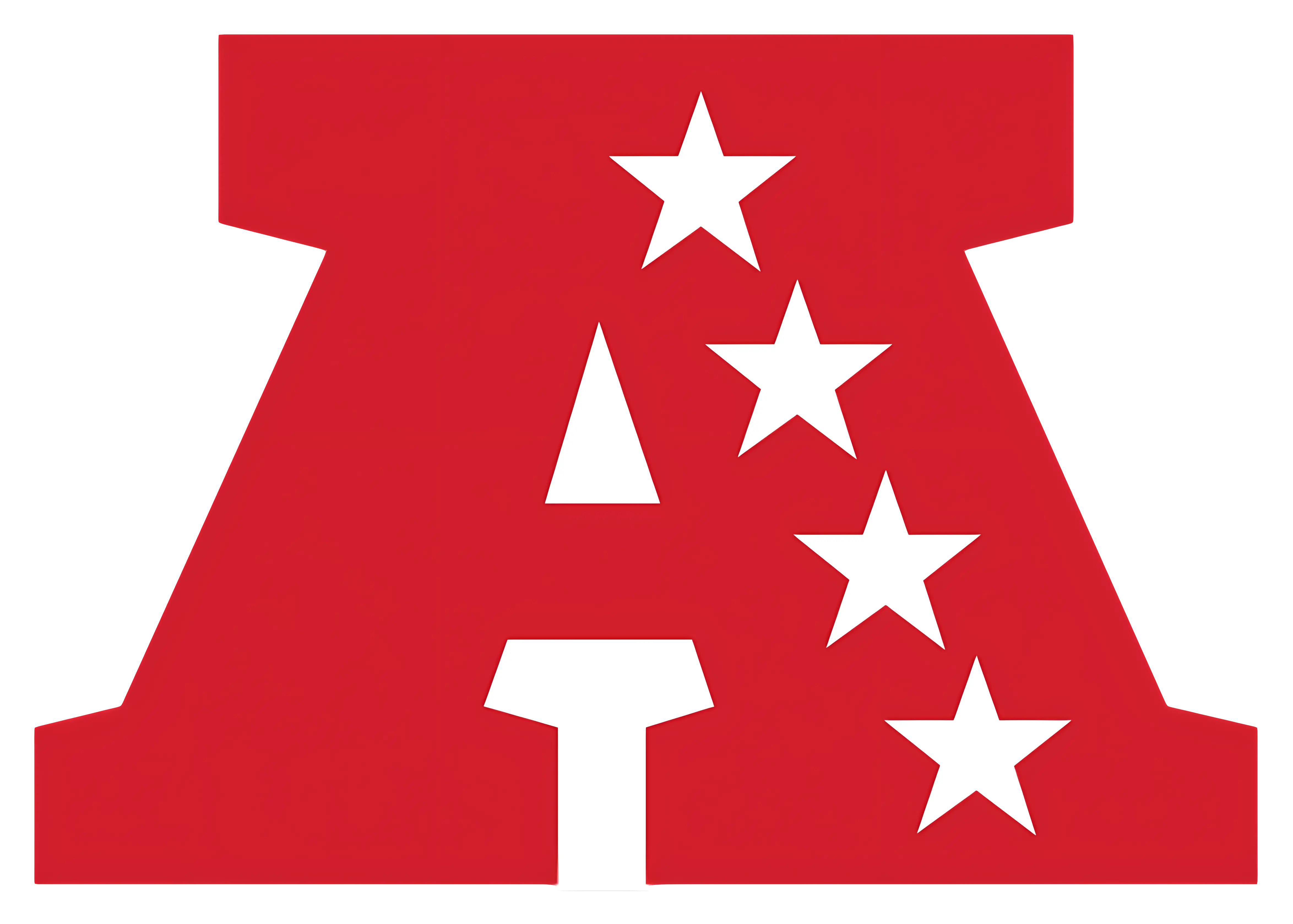 Red Logo with Stars and Letter A