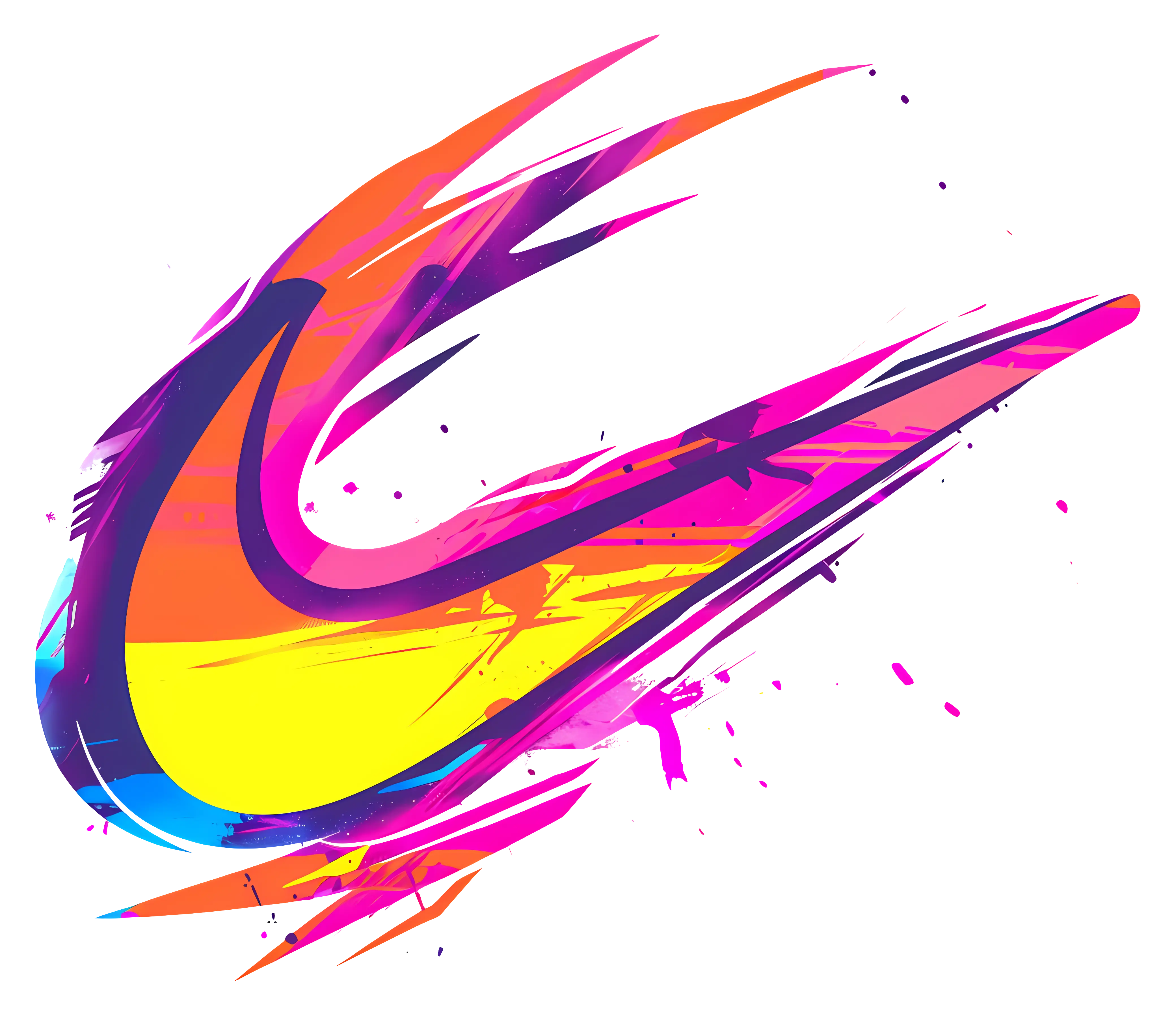 Colorful Abstract Nike Logo