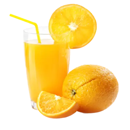 Fresh Orange Juice with Orange Slices