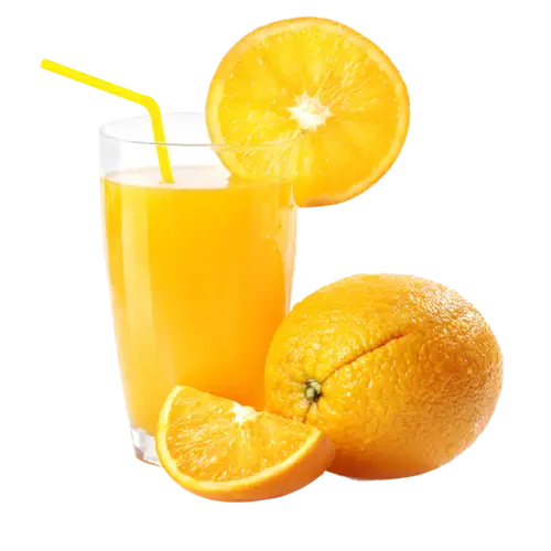 Fresh Orange Juice with Orange Slices
