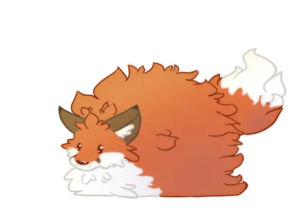 Fluffy Cartoon Fox