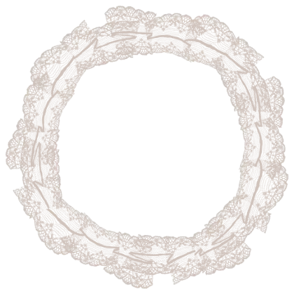 Delicate Circular Lace Wreath for Decoration