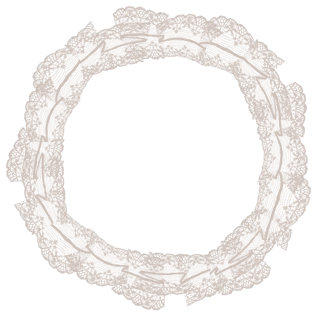 Delicate Circular Lace Wreath for Decoration