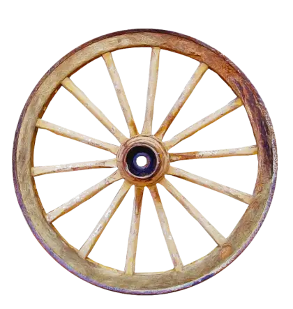 Rustic Wooden Wagon Wheel