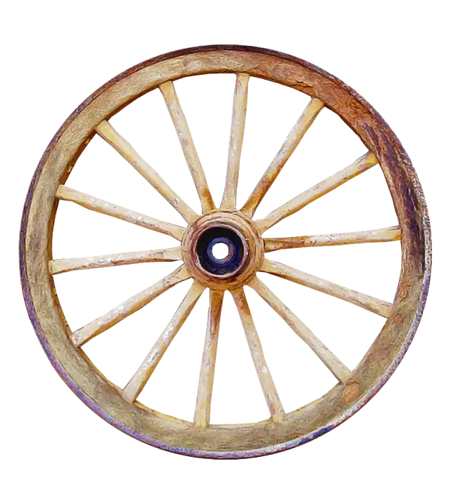 Rustic Wooden Wagon Wheel