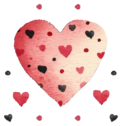 Heart with Love Pattern
