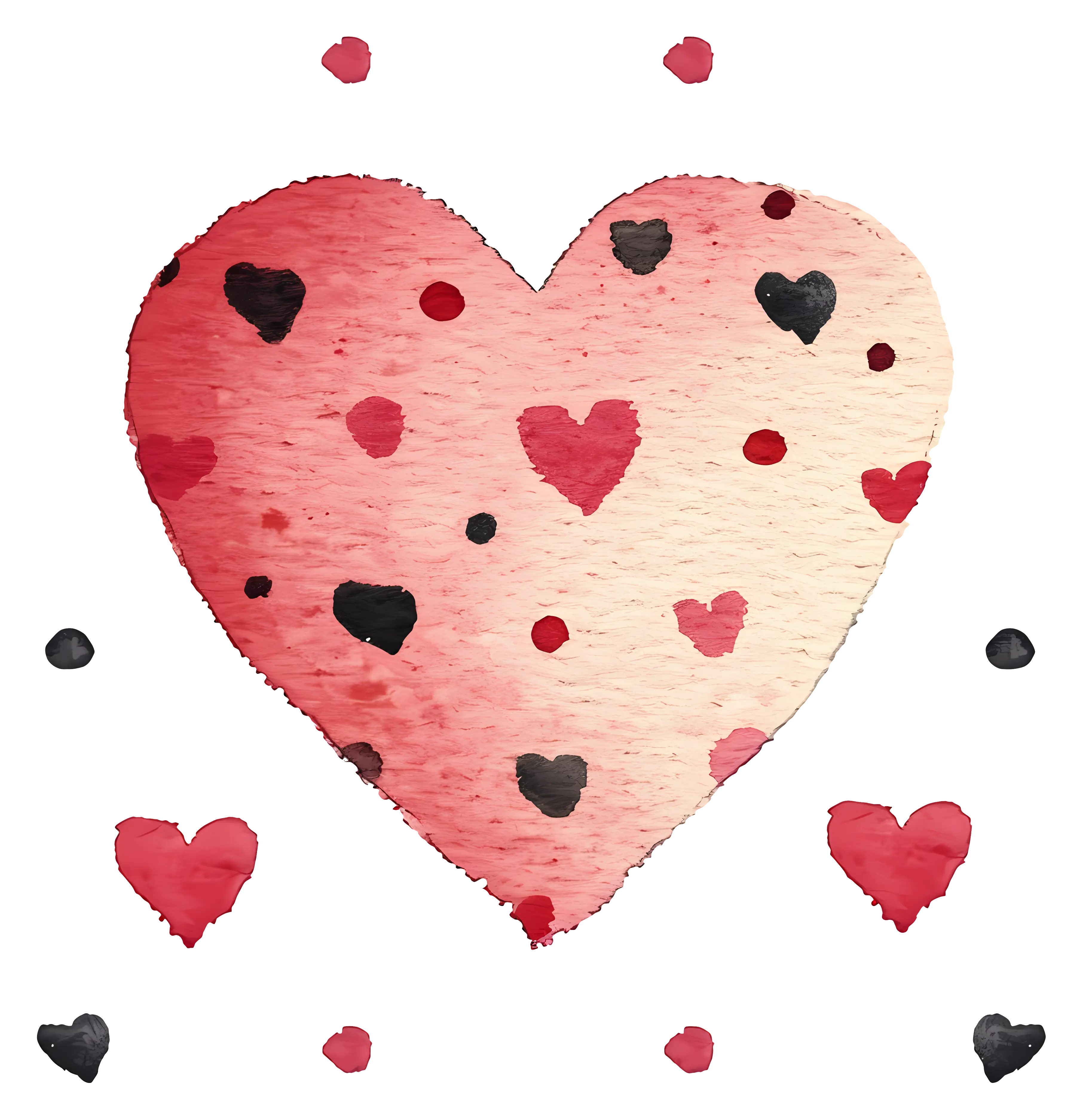 Heart with Love Pattern