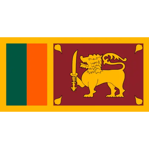 Flag of Sri Lanka Featuring the Lion and Sword