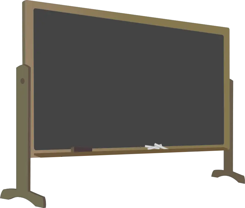 School Blackboard with Chalk