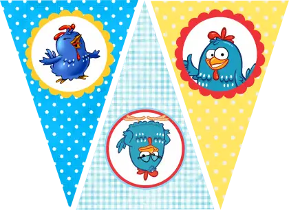 Colorful Chicken Banners for Kids&#039; Party