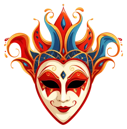 Decorative Colorful Jester Mask