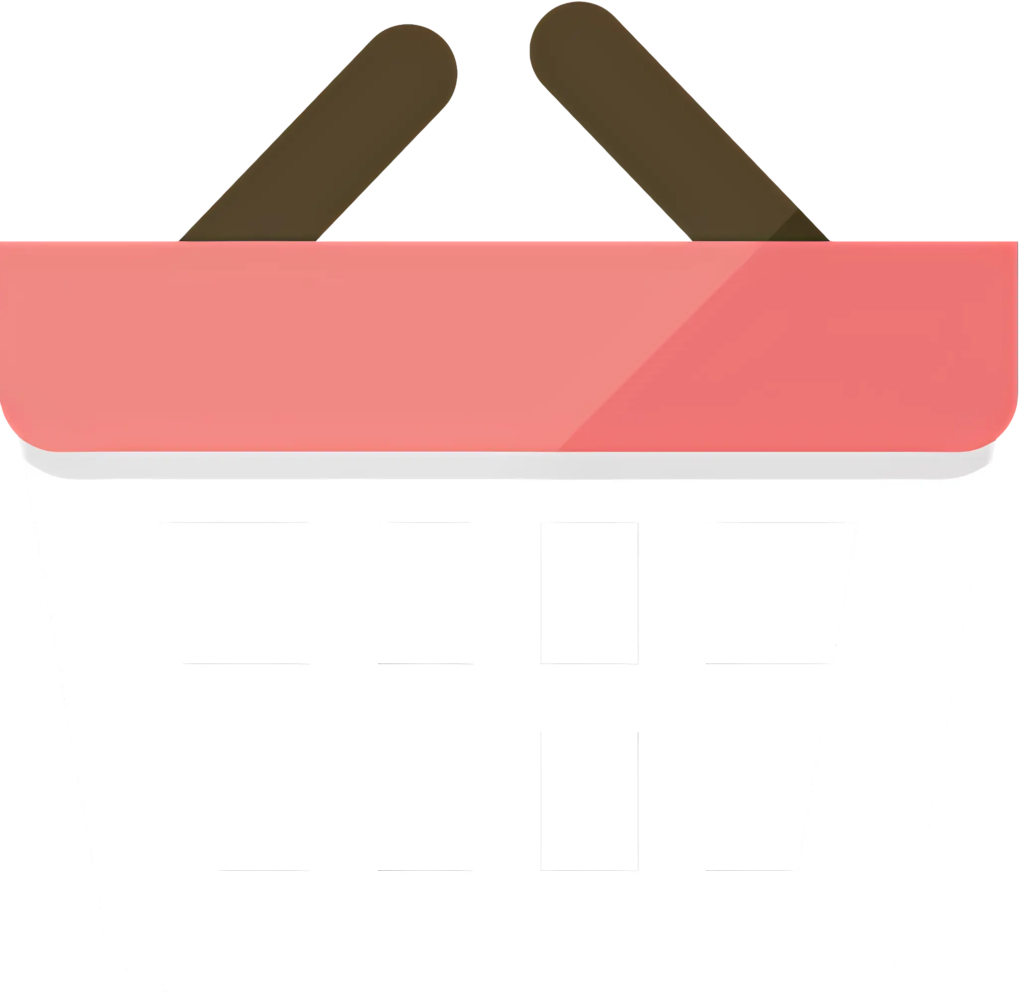 Red and White Shopping Basket
