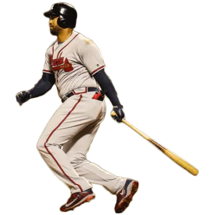 Baseball Player in Action with Bat