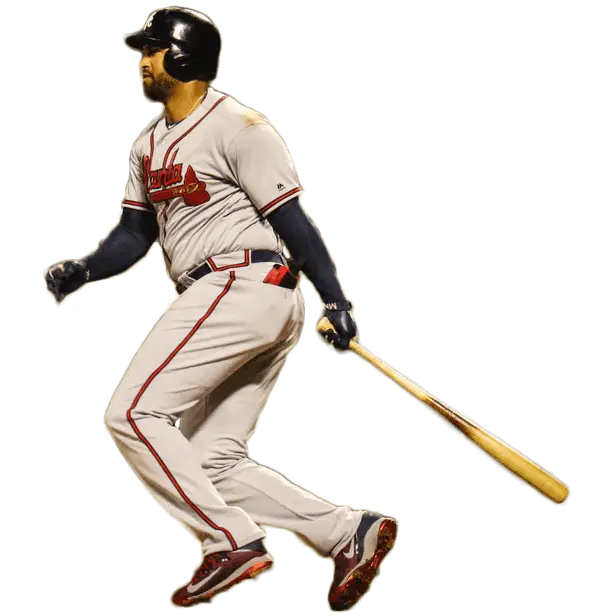 Baseball Player in Action with Bat