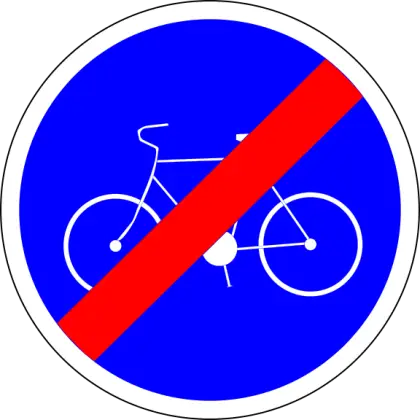 No Bicycles Traffic Sign Illustration