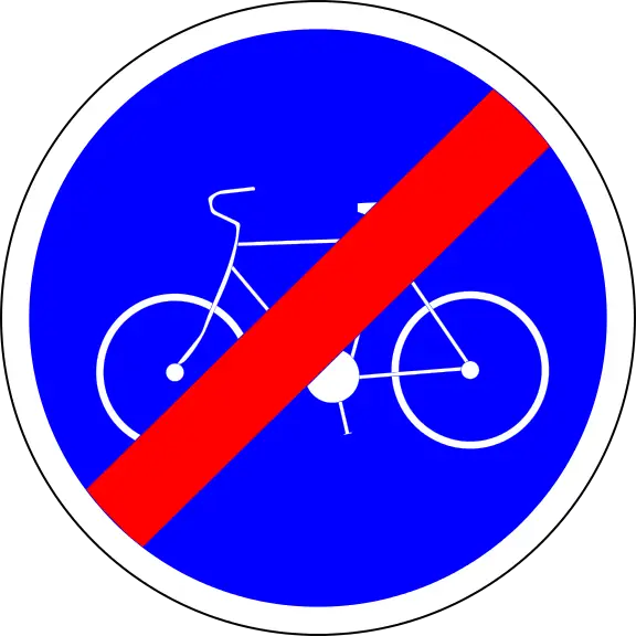 No Bicycles Traffic Sign Illustration