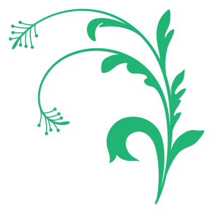Green Floral Stem Illustration
