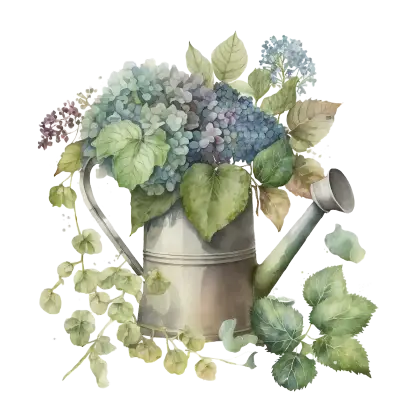 Watering Can Filled with Flowers