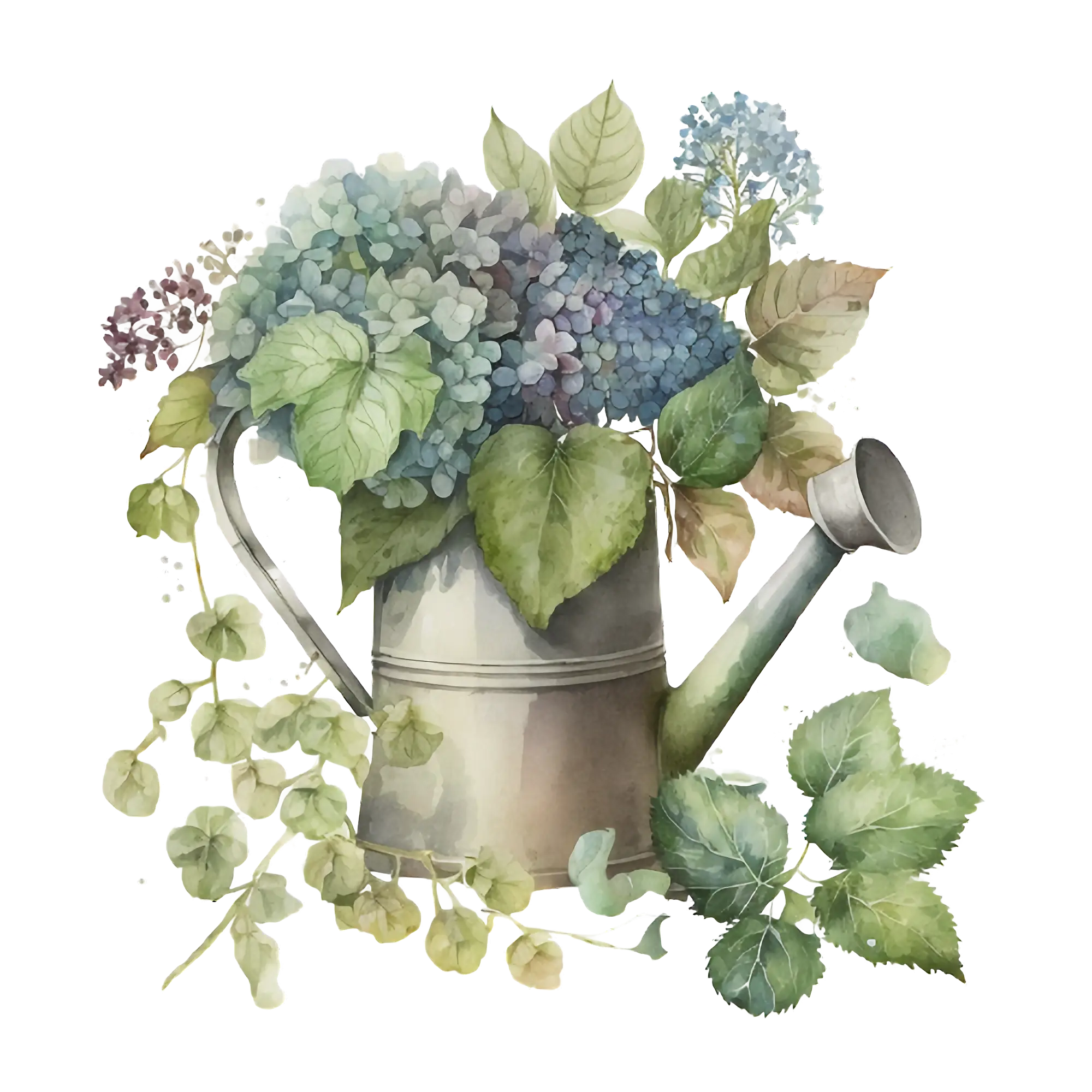 Watering Can Filled with Flowers