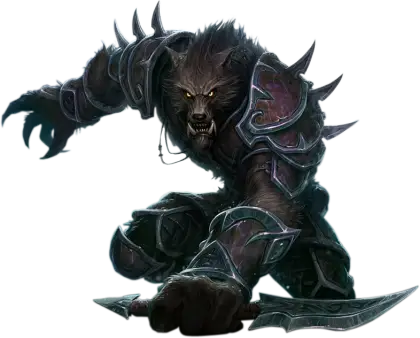Armored Werewolf Fantasy Warrior