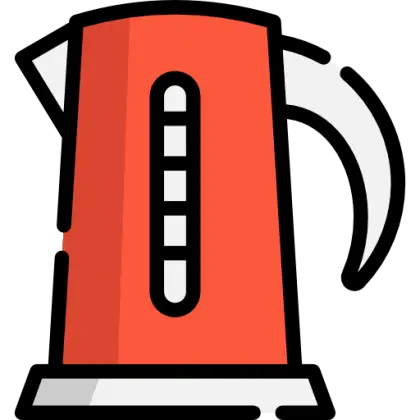 Red Electric Kettle Cartoon Illustration