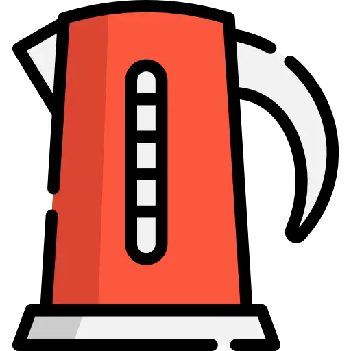 Red Electric Kettle Cartoon Illustration