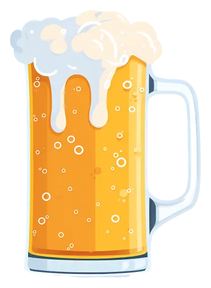 Beer Mug with Froth Illustration