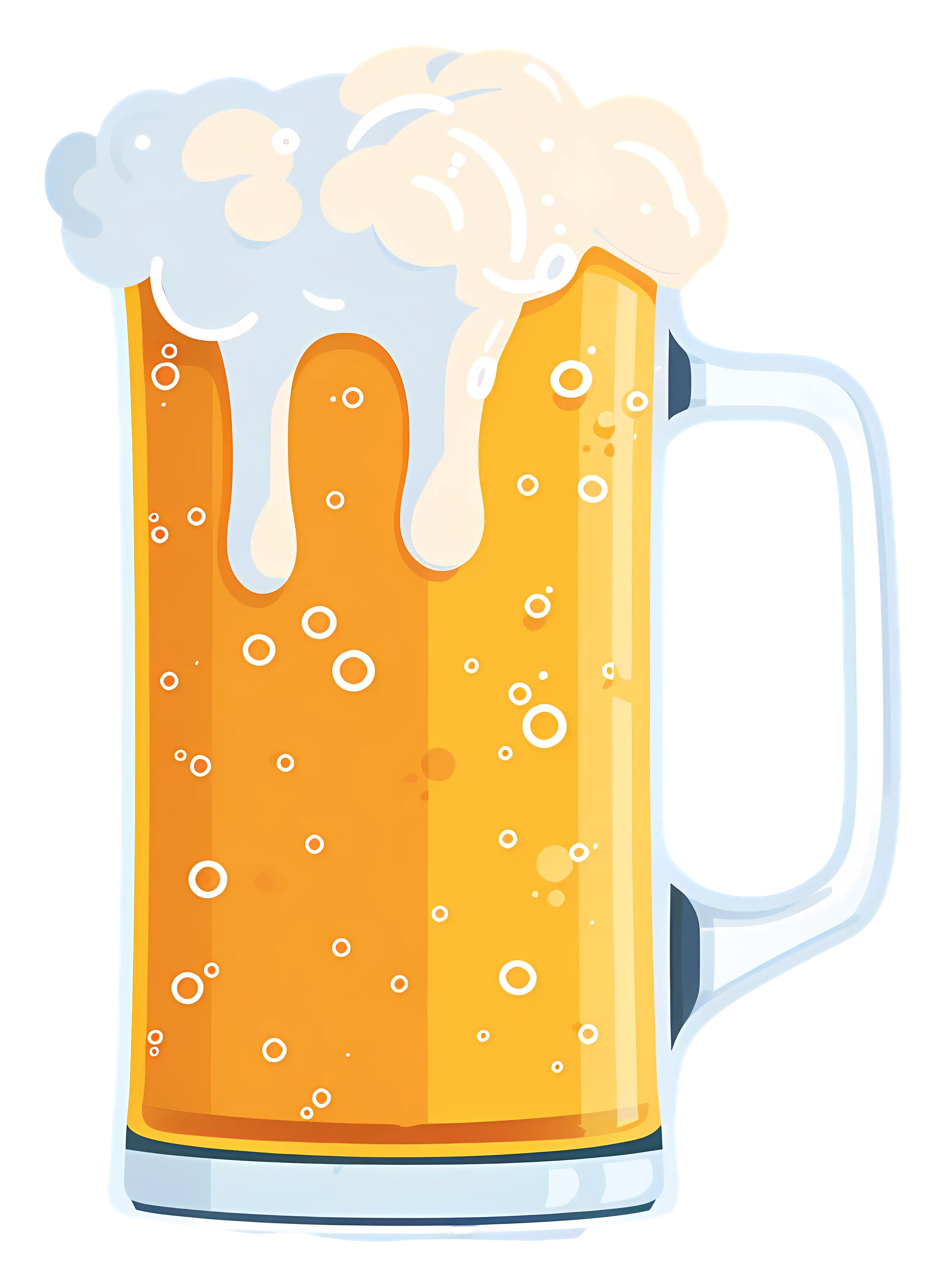 Beer Mug with Froth Illustration